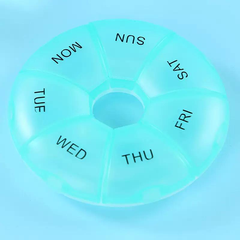 Разноцветный водонепроницаемый органайзер для таблеток на 7 дней - Большой вместимости, Портативная аптечка с 7 отделениями