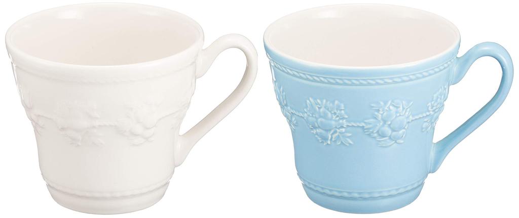 [Officially Imported] Wedgwood Festivity Pair Mug, 350ml, Ivory Blue, Ceramic, Wedding Gift, 1054014