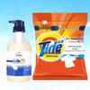 Интенсивно питающий шампунь и упаковка стирального порошка Tide
