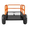 VEVOR Garden Utility Trailer, 22 Cu. Ft. & 725 kg, ATV UTV Trailer, Tow Behind Steel Dump Trailers, Removable Rear Panel