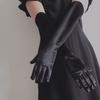 Теплое вечернее платье для вечеринки, осенний косплей, этикет, митенки, свадебные бархатные длинные перчатки, женские перчатки