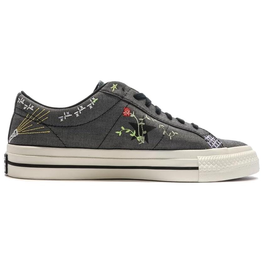 Converse Кроссовки One Star Pro Low с вышивкой в ковбойском стиле, унисекс, черные, мульти, Egret A03666C