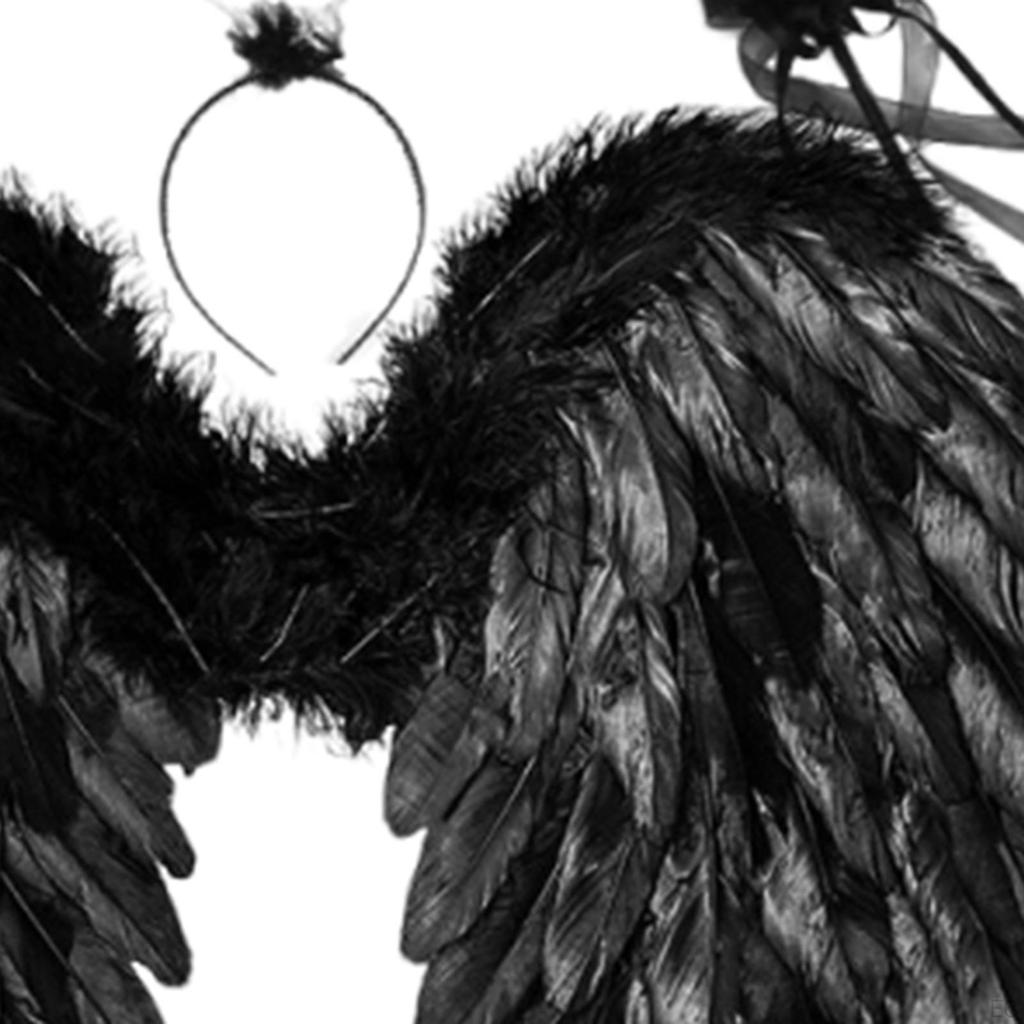 Костюм ангела с крыльями и нимбом и эластичными лямками