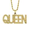 Popular European and American Style Necklace Fashion Fashionmonger Hip Hop Diamond Queen Letter Pendant Pendant