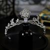 Корейский Новый Стиль Изысканная Супер Фея Цветок Невеста Свадебная Циркониевая Корона Тиара Корона Тиара Аксессуары для Волос