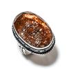 Golden Rutile Gemstone 925 Sterling Silver Gift Jewelry Ring Size 5
