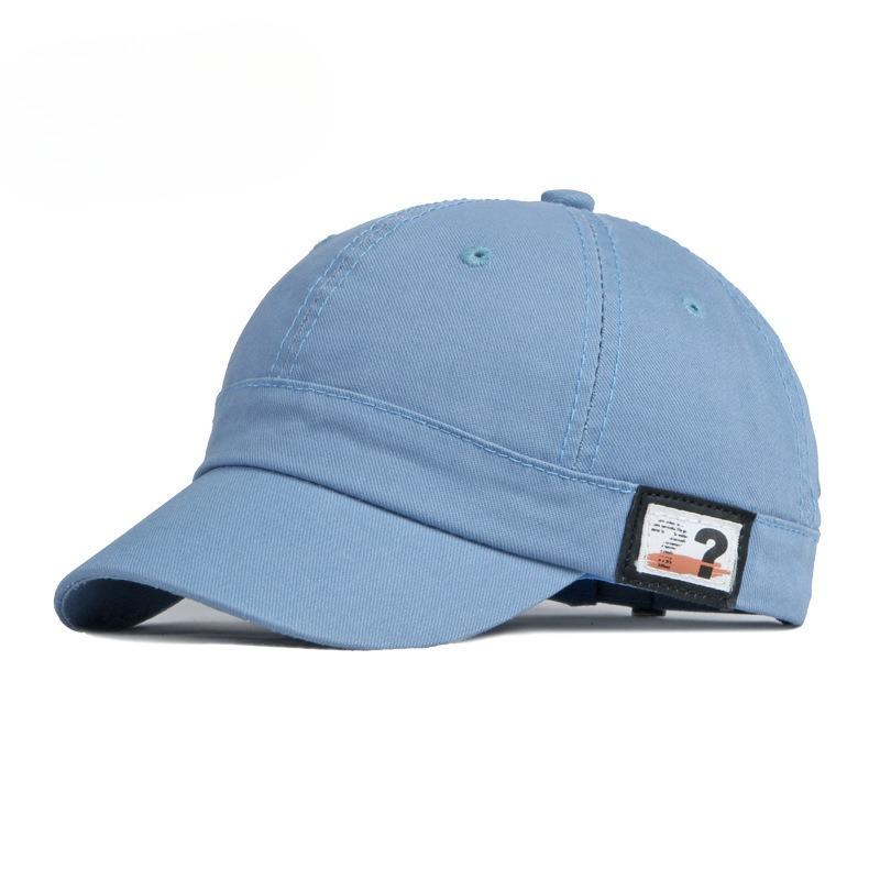 Korean Fashion Short Brim Baseball Cap for Men Women Unisex Casual Outdoor Sun Protection Peaked Cap Vintage Patch Dad Hat
