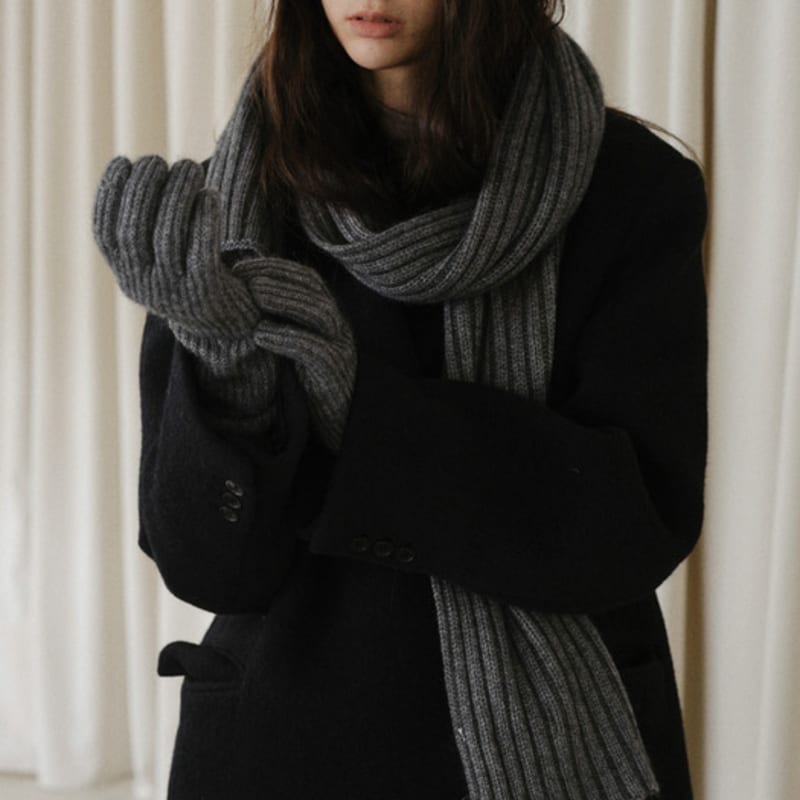 BLUE BRICK Soft raccoon muffler (3colors)