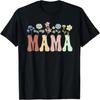 Mama Gifts Women Wildflower Floral Design Mama T-Shirt