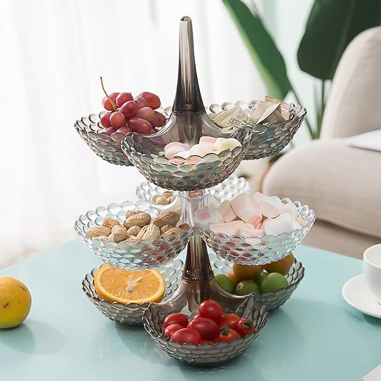 Практичная Устойчивая Десертная Тарелка Многоразовая Изысканная Пластиковая Конструкция Тортовница для Дома