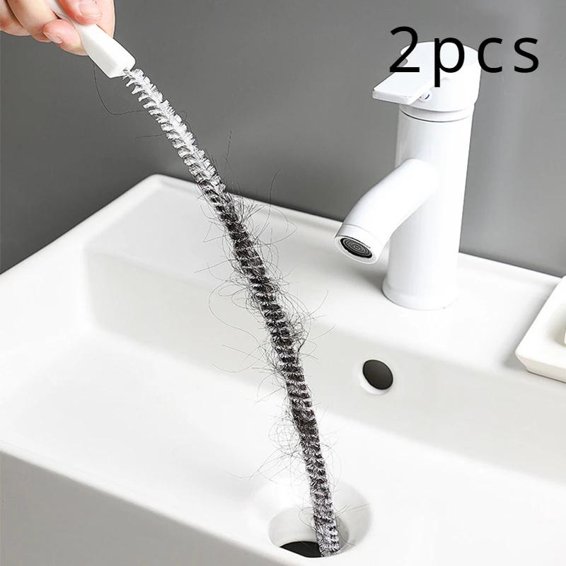 Bathroom Hair Cleaning Brush Pipe Dredging Brush Sewer Sink Cleaning Brush Flexible Drain Cleaner Clog Plug Hole Remover Tool