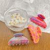Korean Style Hair Claw Clip Colorful Acrylic Shark Clip Sweet Flower Hair Claw  Ladies