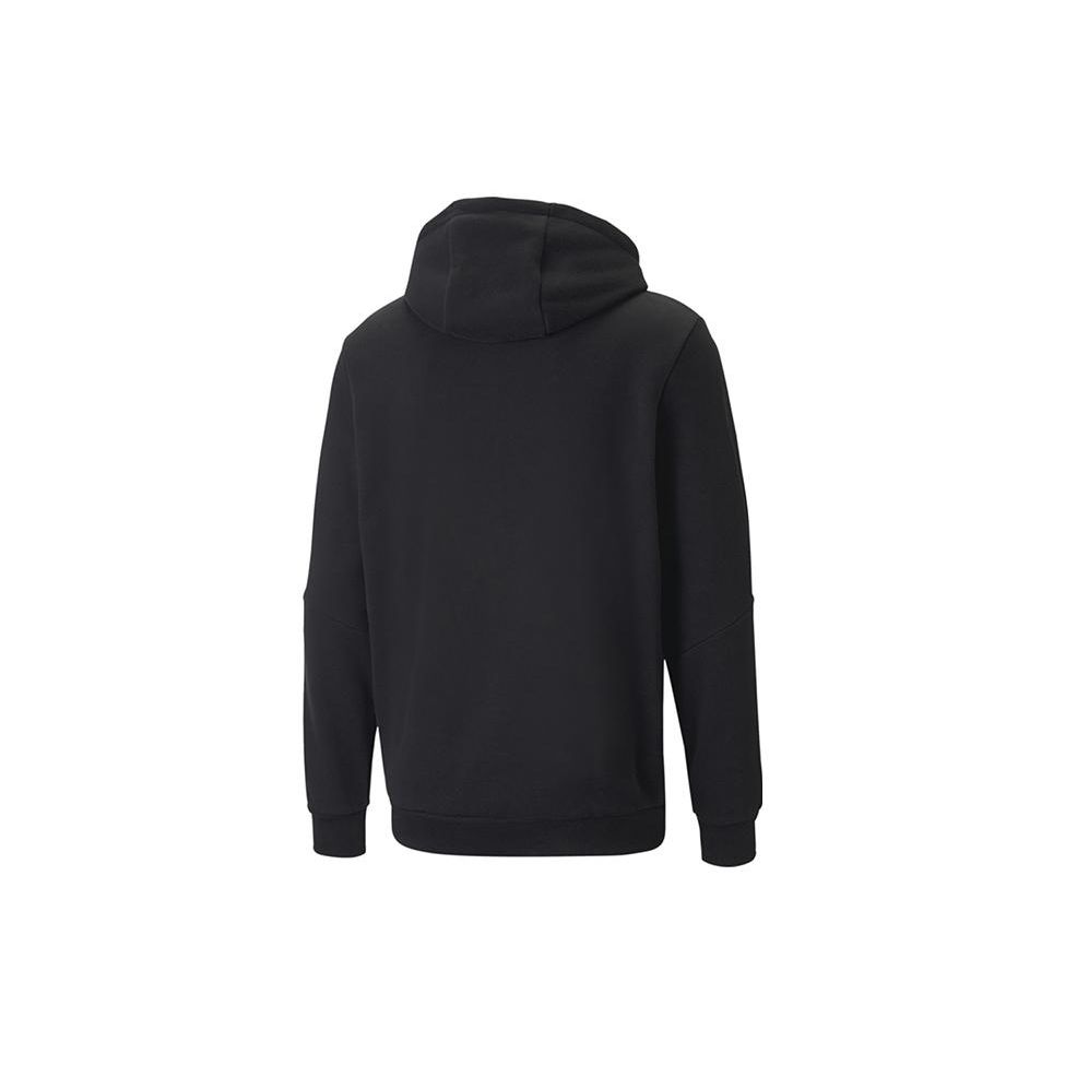 Puma Logo Print Drawstring Hoodie Long Sleeve Sweatshirt Men Tops Black 674352-01