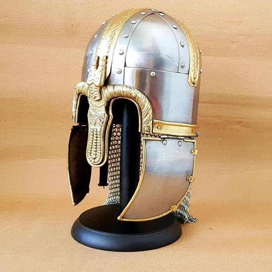 Средневековый медный шлем с подставкой для саксонского шлема викинга, латунный и стальной шлем, лучший подарок