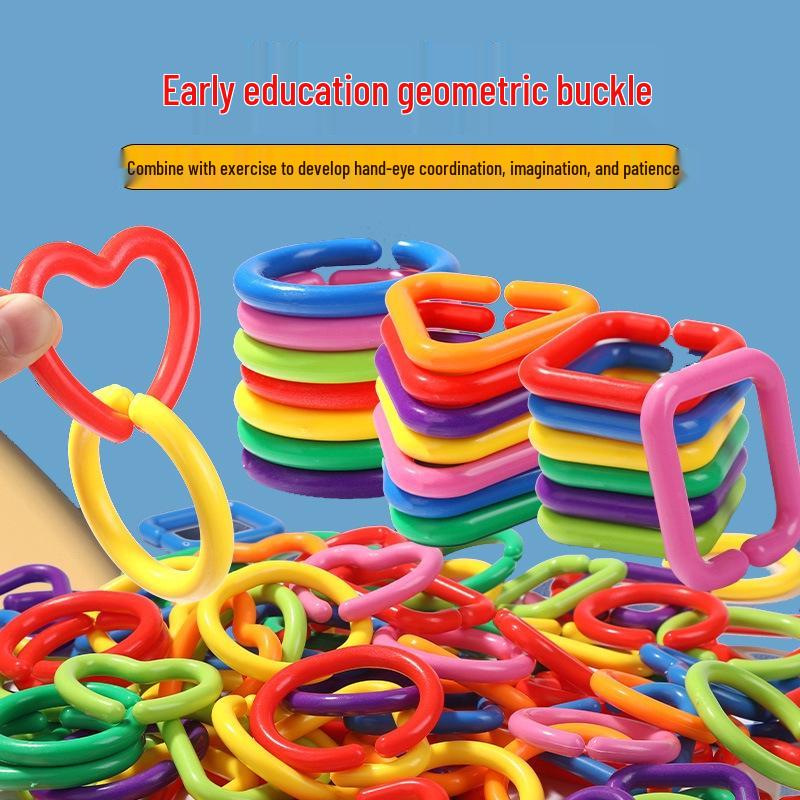 Геометрическое кольцо-пряжка, цепочка, ожерелье-конструктор для детей - Образовательное и развивающее