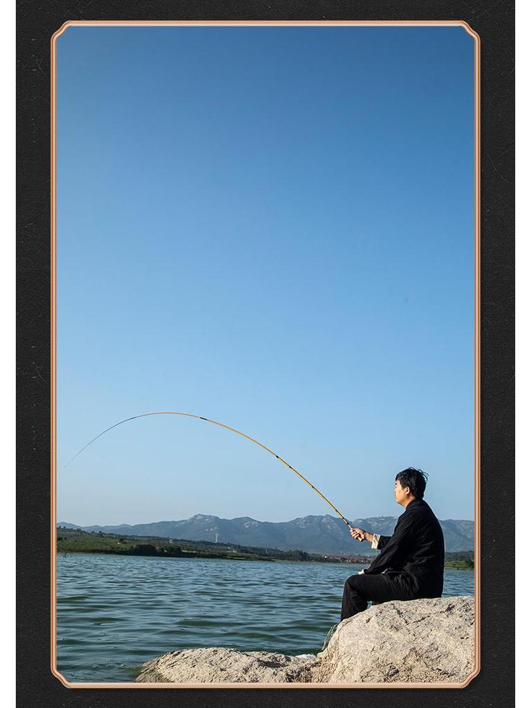 Супержесткий и тонкий бамбуковый удилище для ловли карася - Тайваньская ручная удочка Luohan 37, 28, 19 тонов