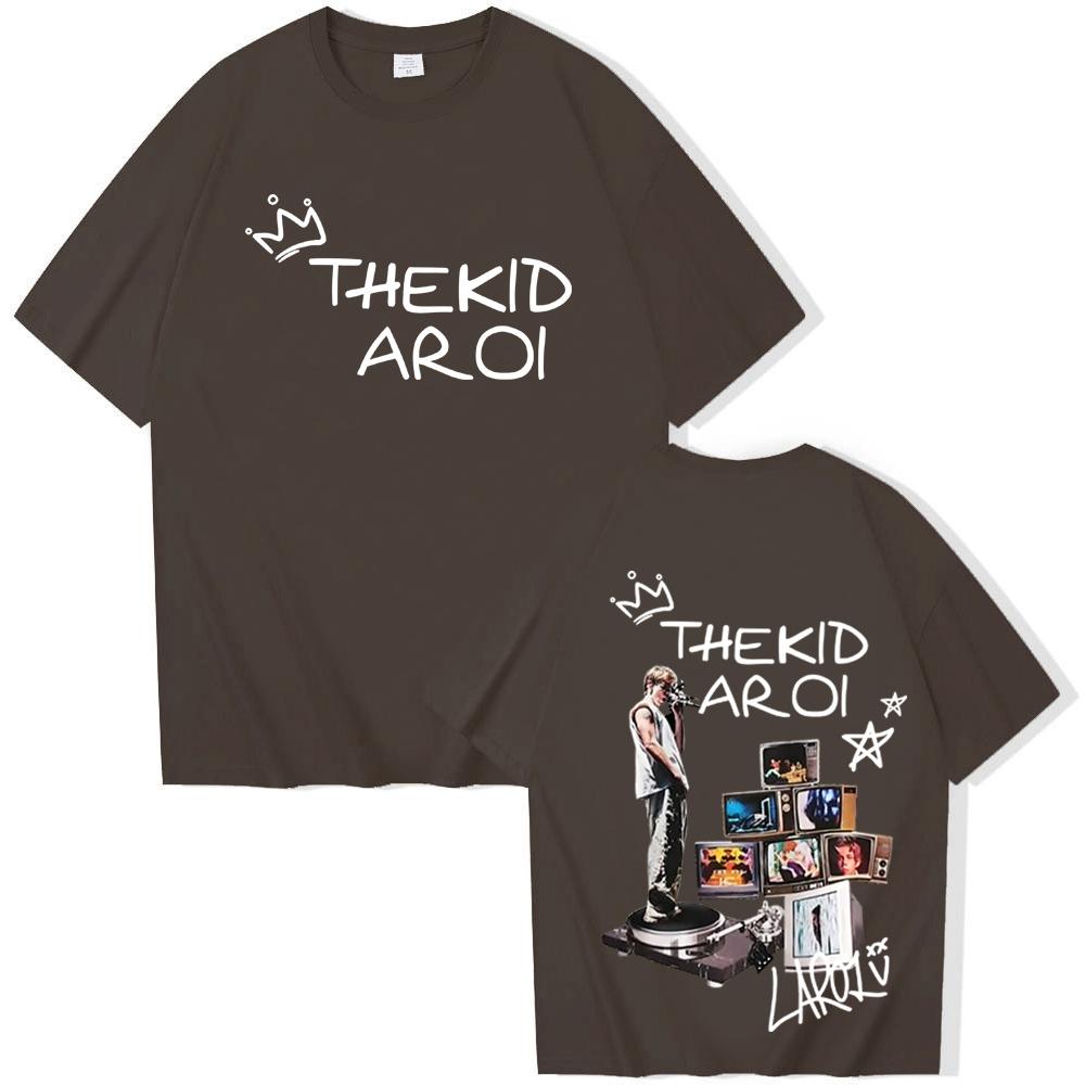 The Kid LAROI Футболка унисекс The First Time Tour 2026 Унисекс Харадзюку Короткий рукав Круглый вырез Повседневная рубашка