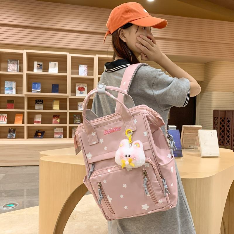 School Bag Female Korean Version Ulzzang Campus Small Fresh Versatile Casual Large Capacity Student School Bag Cute Backpack