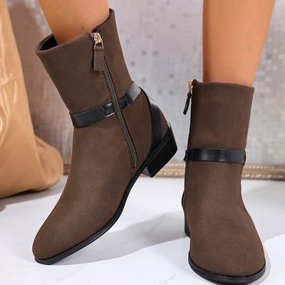 Женские ботильоны большого размера в винтажном стиле с пряжкой, острым носком и массивным каблуком – Новинка осени 2025 для модных экспортных рынков