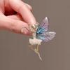 Beauty Dancer Girls Brooches For Women Elegant Angel Wings Fairy Butterfly Rhinestone Clothing Wedding Jewelry Accessories