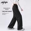 Женские черные спортивные штаны MJ Style с высокой талией и зауженными штанинами