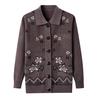 Fashion Women Lapel Button Printed Pockets Cardigan Sweaters Women's  Autumn Winter  Sweaters New Loose Tops