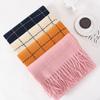 Scarf Women Luxury Plaid Warm Travel Scarf Imitation Cashmere Winter with Tassel Wraps Long Casual New Shawl