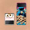Funny Cookie M-Monster Phone Case For Samsung Z Flip 6 7 5G Galaxy Z Flip 5 4 3 5G Cases Shockproof Hard Cover TPU