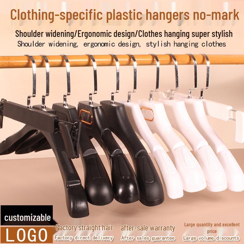 Non-Slip, Mark-Free Plastic Hangers for Home & Store Use - Ideal for Clothes Storage