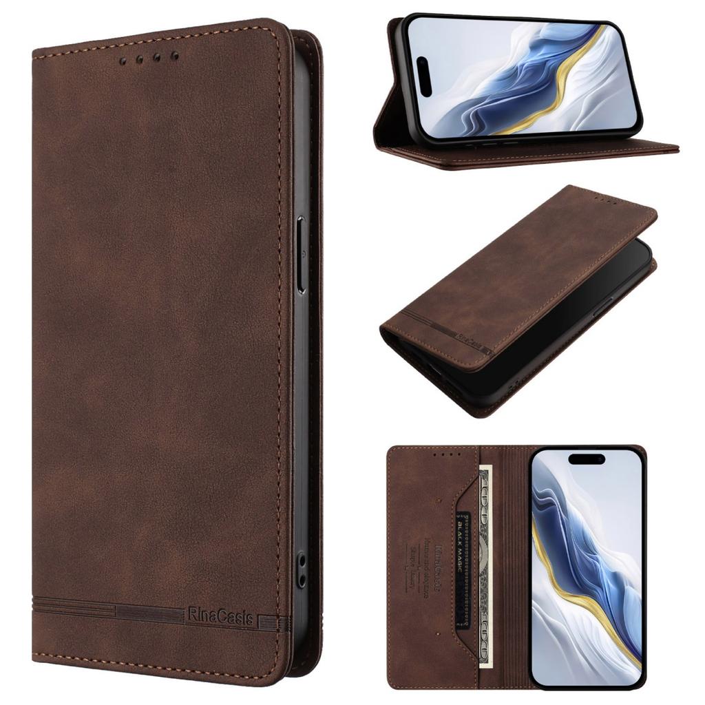 Magnetic Leather Case For iPhone 17 16 15 14 13 12 11 17 Pro Max Air 16 15 Plus 16e SE2 SE3 Flip Wallet Card Slots Cover Funda