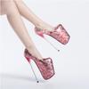 Fashion Sexy High Heels Fetish Shoes Woman 22cm Peep Toe Pumps Heeled Women Platform Party Stripper Shoes Large Size