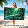 Mushroom Forest Theme Soft Beach Towel Personalized Custom Name Text Towel Portable for Beach Pool Travel