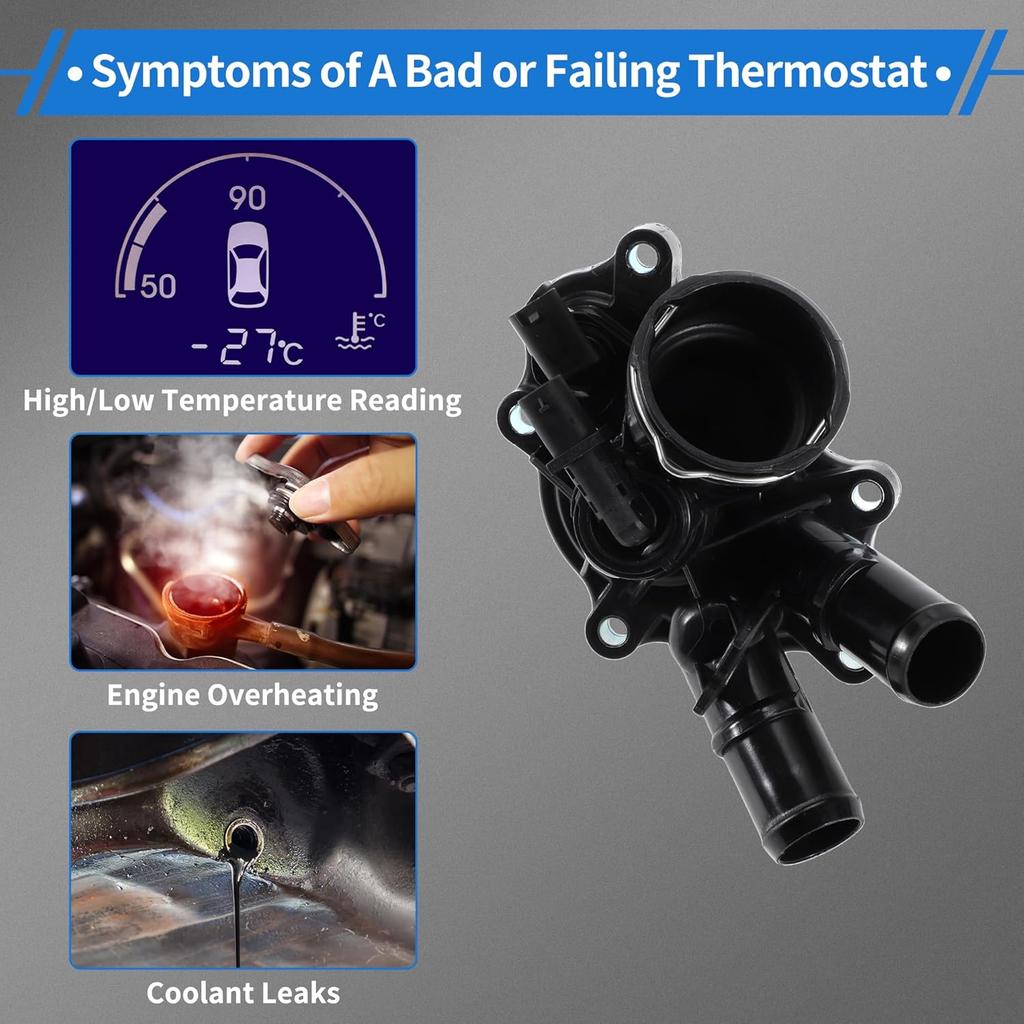 Engine Coolant Thermostat Housing Assembly for Mercedes-Benz W205 R172 C250 SLK250 2012-2015 Replace No.2712000315 for Mercedes-Benz E250 W212