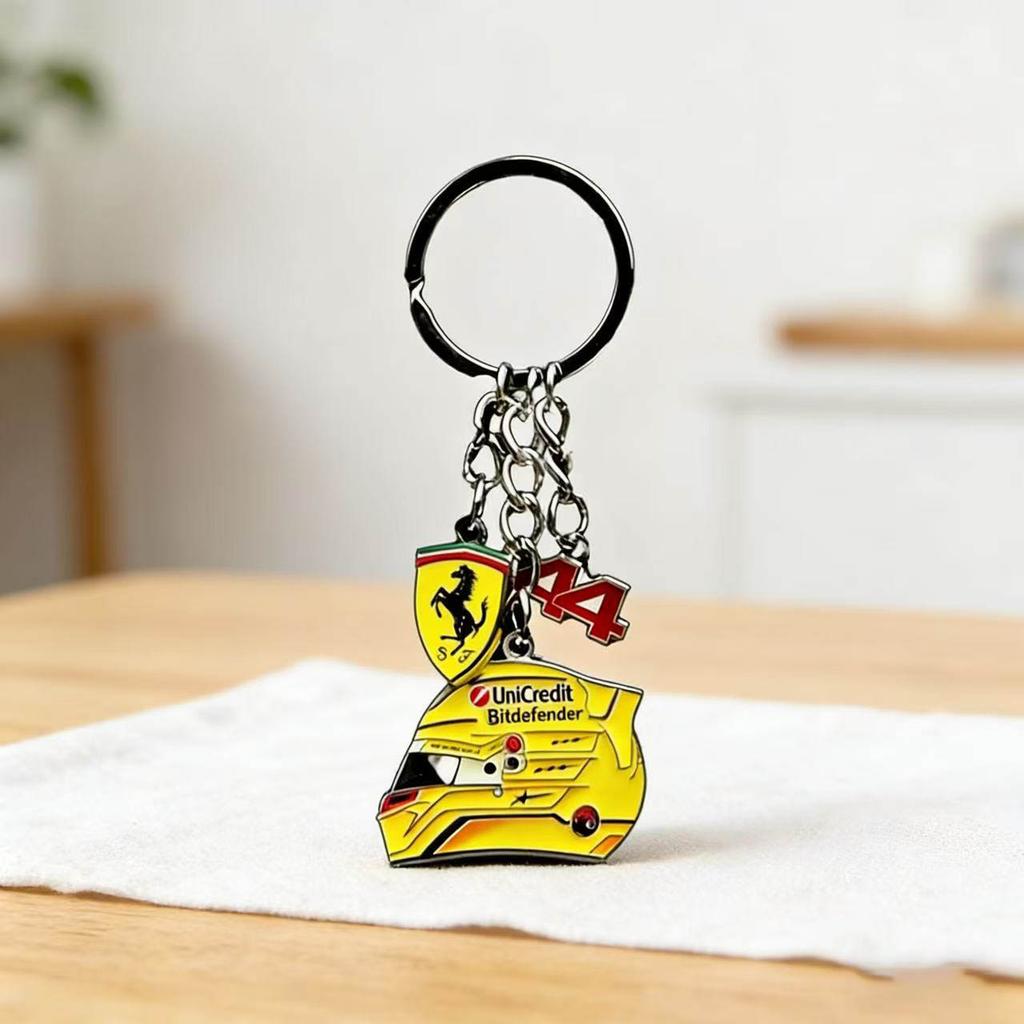 1 шт. Брелок-брелок для ключей, подвеска, украшение, подарок, шлем для гонок Ferrari, Шарль Леклер, для Ferrari Roma Spider, LaFerrari, Monza SP2, F80