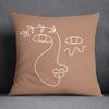 Abstract Brown Flower Decorative Pillowcase Living Room Office Ornaments Home Pillowcase