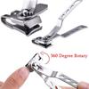 Rotating Head Manicure Pedicure Tool Trimmer Toe Finger Nail Clipper Fingernail Toenail Cutter