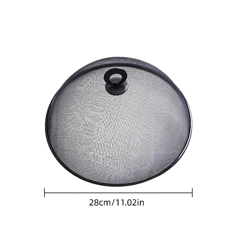 Breathable Mesh Food Protector Round Anti-flying Dish Cover Portable Dustproof Lid for Home Outdoor Kitchen Use
