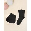 DaiSo Women S Ribbed Mid Thigh SockS Black 4 pairS