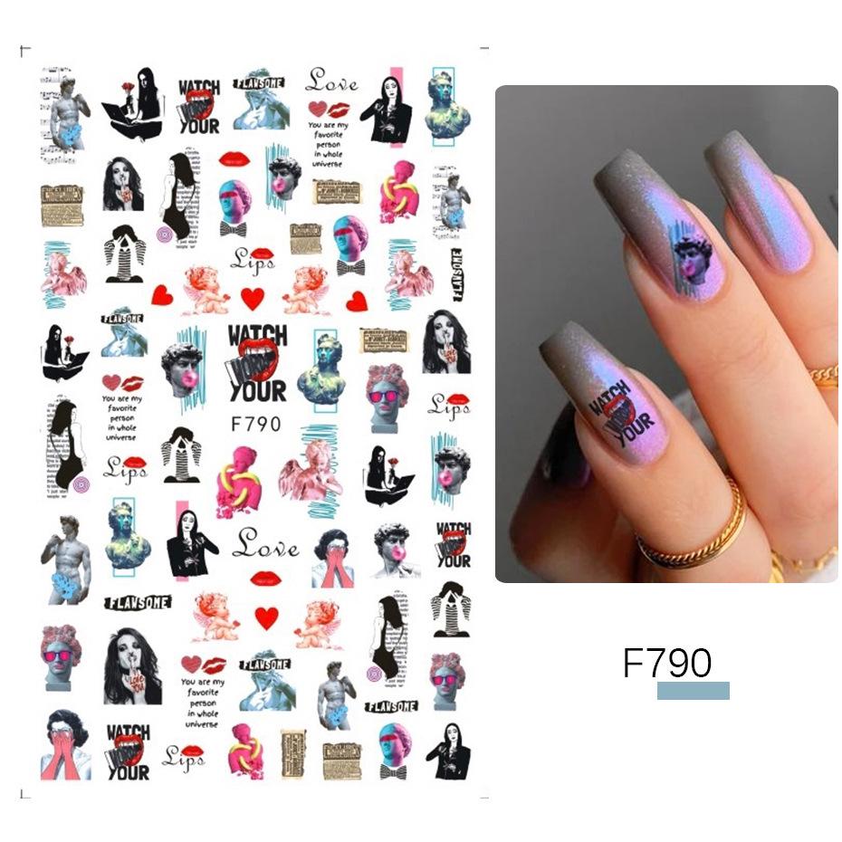 Осенние наклейки для ногтей 'Кленовый лист' - Цветочный и лиственный самоклеящийся дизайн