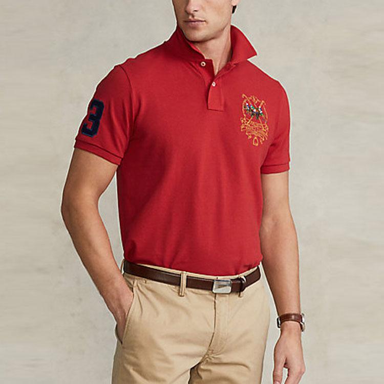 Polo Ralph Lauren Letter Embroidered Short Sleeve Polo Shirt Men tops 710850303-004