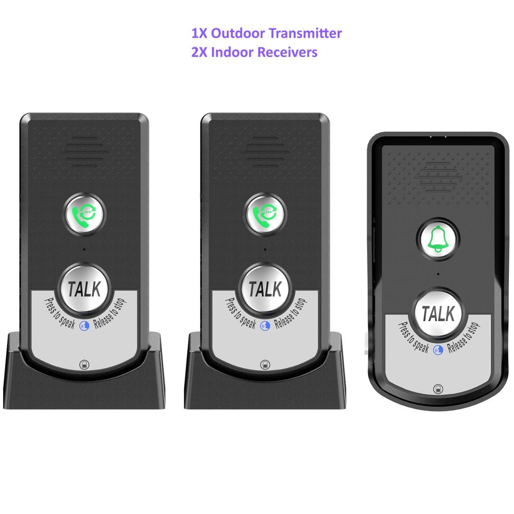 2.4Ghz Wireless Audio Intercom Door Phone Two Way Voice Doorbell H8 Voice Sender&Reciever Walkie-talkie Dooring DoorBellAA
