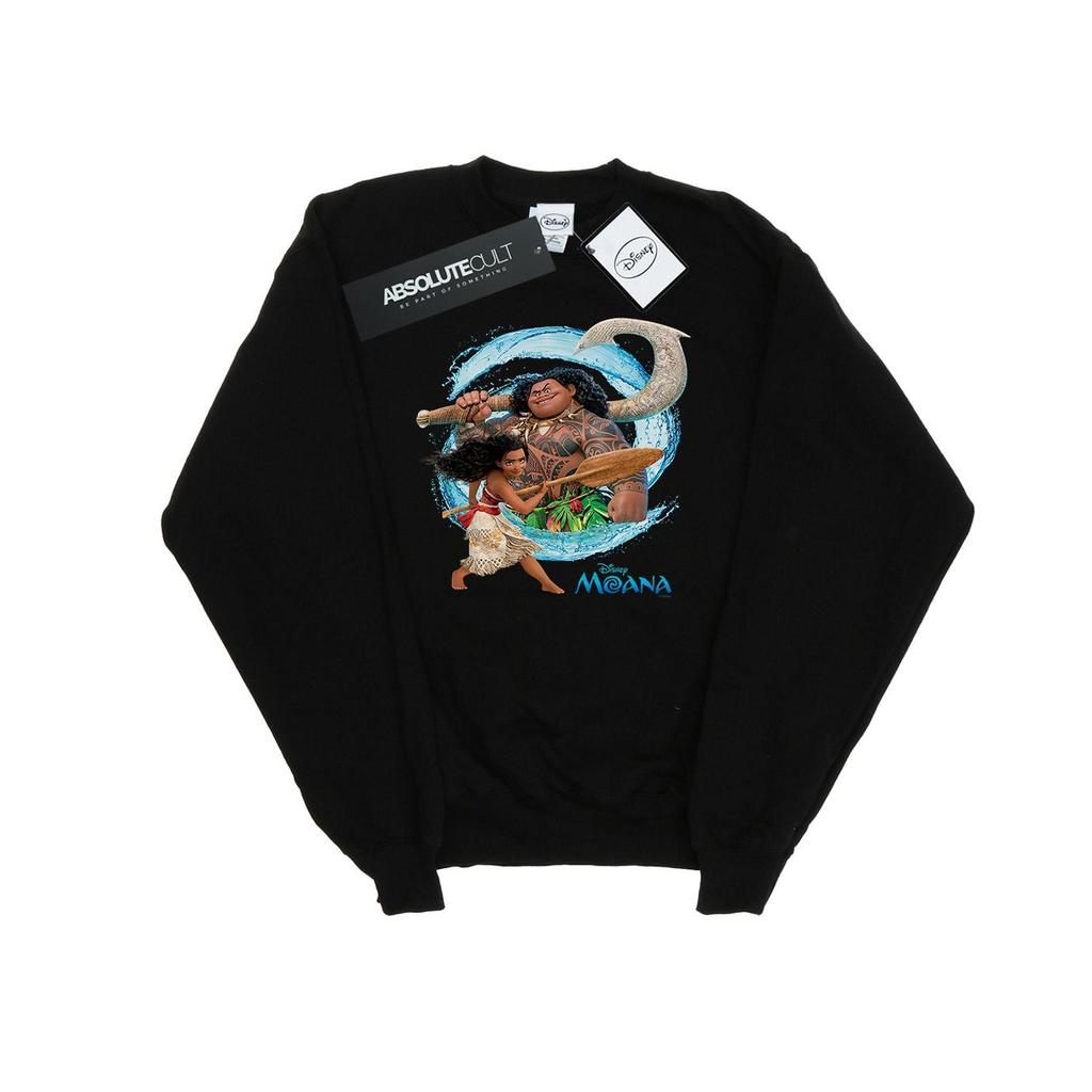 Disney Girls Moana And Maui Wave Sweatshirt