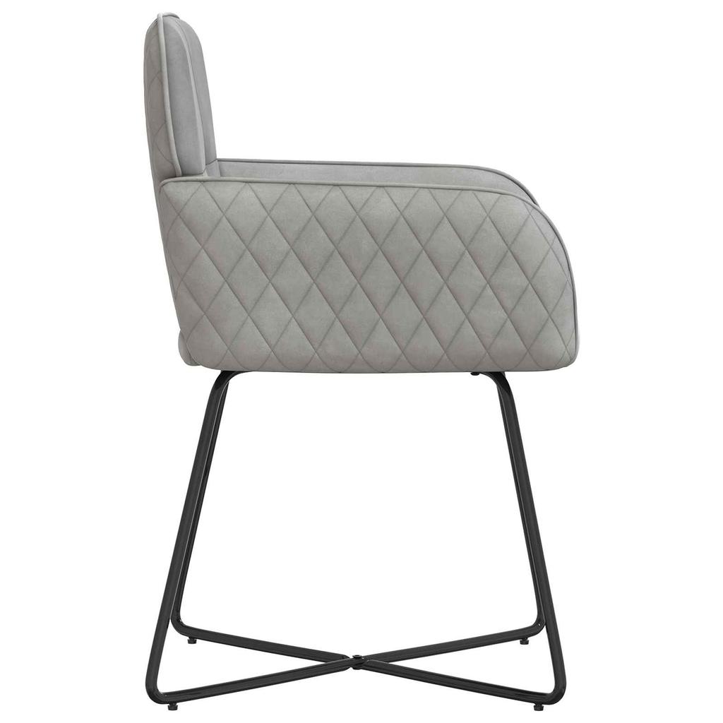Dining Chairs 6 pcs Velvet Light Grey 59 x 56.5 x 86 cm