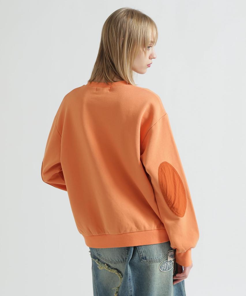 AVIREX COLOR BLOCK MILITARY PULLOVER women's F size 150 orange 783-6130601