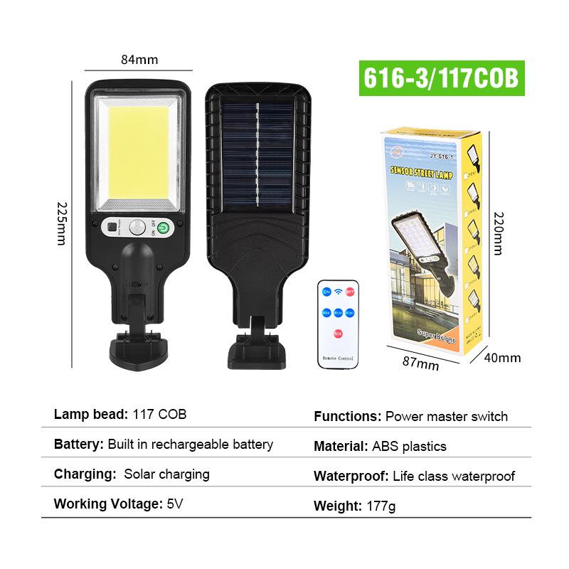 10000LM Outdoor Solar Lamp Waterproof Garden Floodlight Motion Sensor LED Solar Lamp Photosensitive Courtyard Lamp 4500mAh Solar Wall Lamp