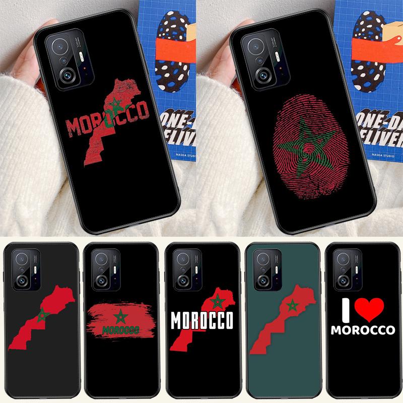 Morocco Map Flag Case For Xiaomi 13 14 15 Ultra 11T 12T 13T 14T Pro POCO X7 Pro X3 X5 X6 M6 F5 F6 Pro Cover