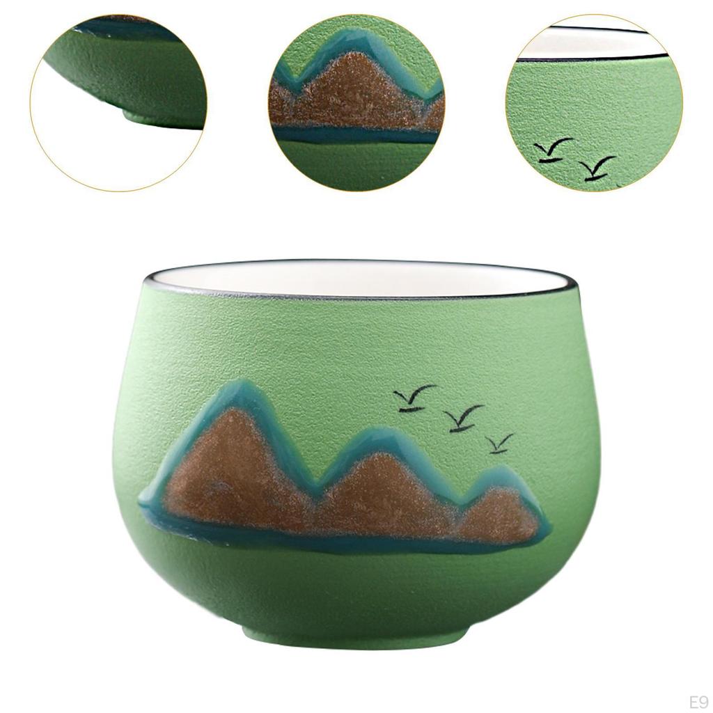 Ceramic Cup Coffee Cup,Handcrafted Classic Yerba Mate Teacup,Porcelian Tea Set for Cappuccino,Latte