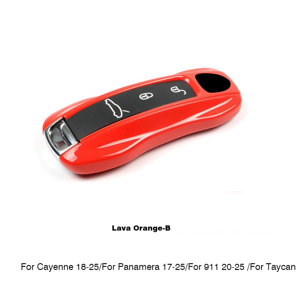 UZAI1 For Porsche Panamera Cayenne Macan 718 Cayman Boxster 911 Taycan Car 92 Personalized Key Case Protective Shell Remote Fob Cover