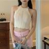 Sweet Spice I Knit Little Tank Top with Halter Женская летняя безрукавка с открытыми плечами Короткий топ для ношения