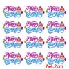 10Pcs/Lot Wholesale Cartoon Letters Embroidery Party Time Patch Iron On Patches For Clothing Thermoadhesive Patches On Clothes